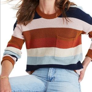 Madewell Thompson Rainbow Stripe Sweater